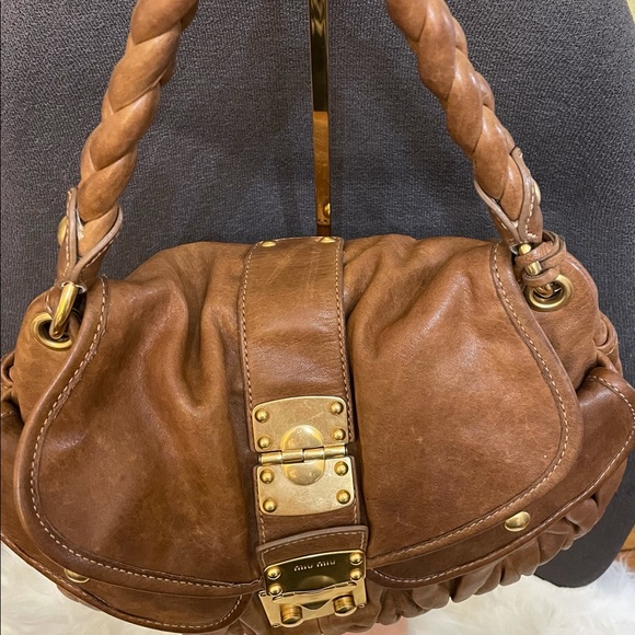 MIU MIU Metalese  Nappa two way bag. 💯 authentic - Picture 4 of 11